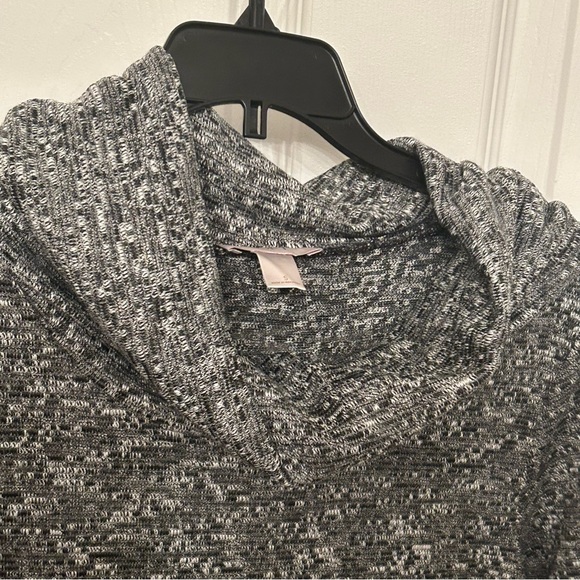 Ann Taylor LOFT Sweater Dress Cowl Neck Gray Short Sleeve Size S - Picture 5 of 6